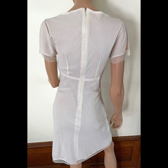 sweet little cream v-neck date dress mini cotton 2 - Picture 5 of 10